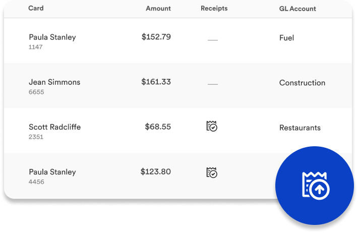 Intuitive receipt capture to match to the transaction